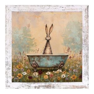 Bunny in Tub Wall Art